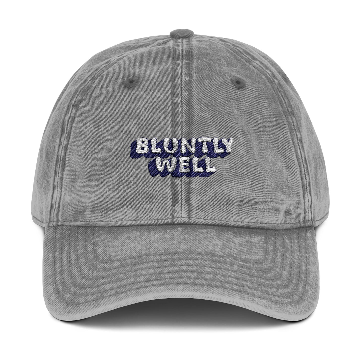 Bluntly Well Vintage Embroidered Baseball Cap