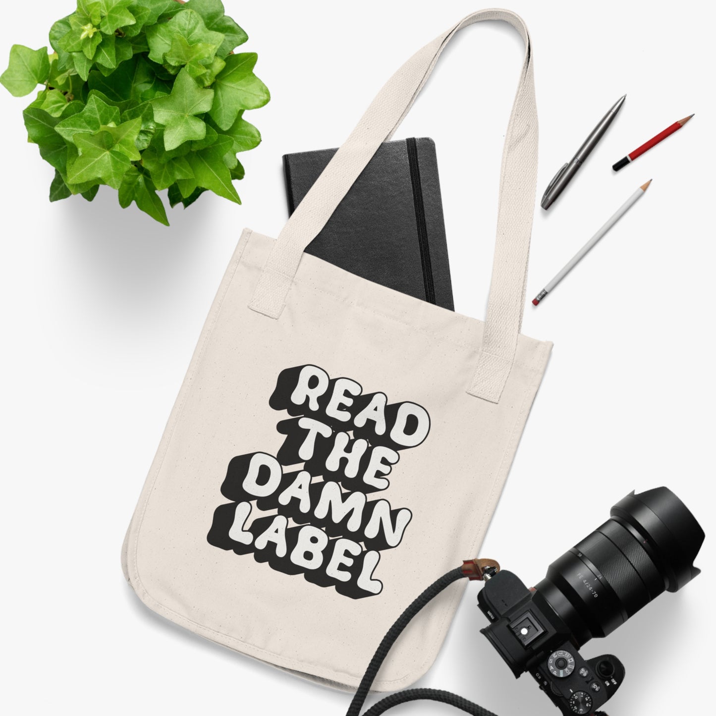 “Read the Damn Label” Organic Cotton Tote